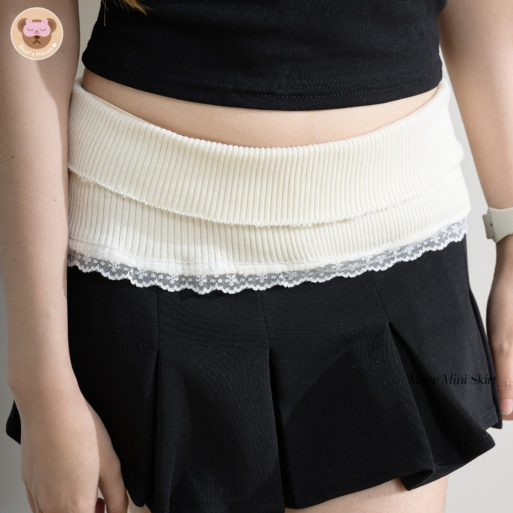 Muse Mini Skirt กระโปรงผ้ายืด จีบรอบ ดีไซน์เก๋พับขอบ❤️