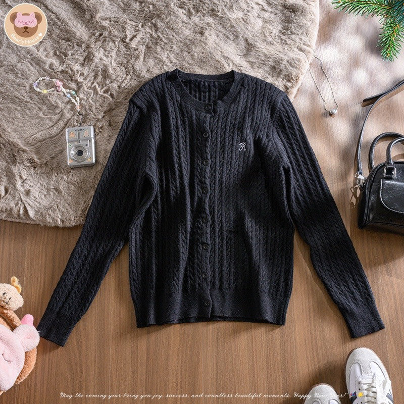 Sister Knit Cadigan เสื้อเเขนยาวไหมพรม ปักโลโก้